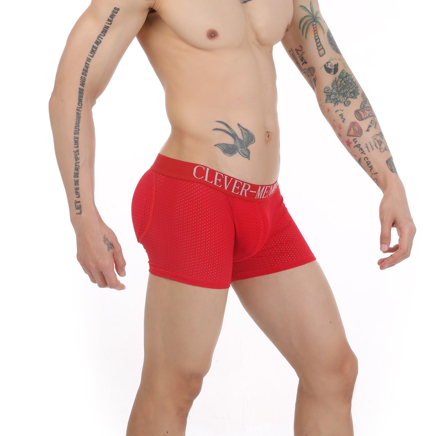 MEN’S BUTT PADDED MESH BOXER BRIEFS