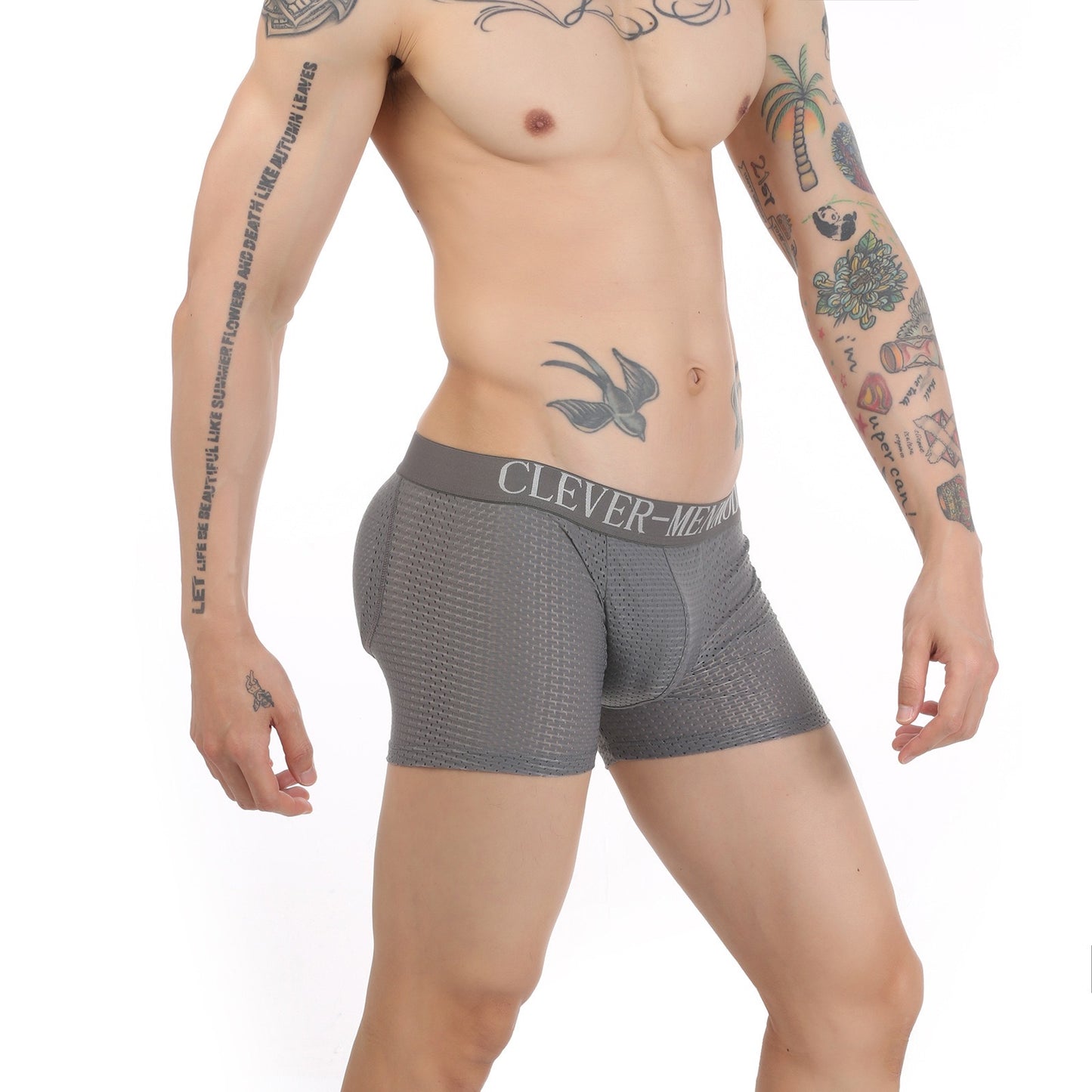 MEN’S BUTT PADDED MESH BOXER BRIEFS