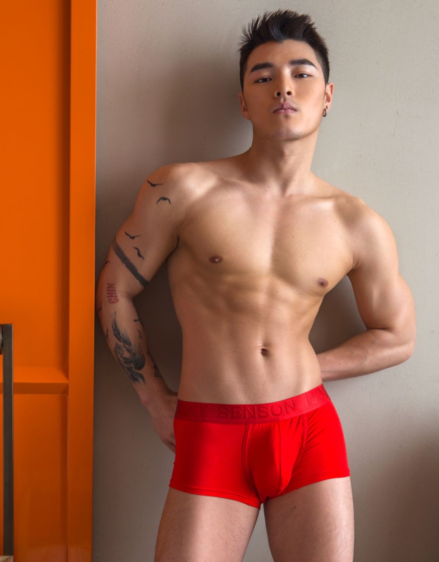 PINKY SENSON MEN’S ATHLETIC BOXER BRIEFS