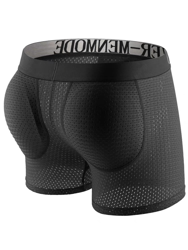 MEN’S BUTT PADDED MESH BOXER BRIEFS