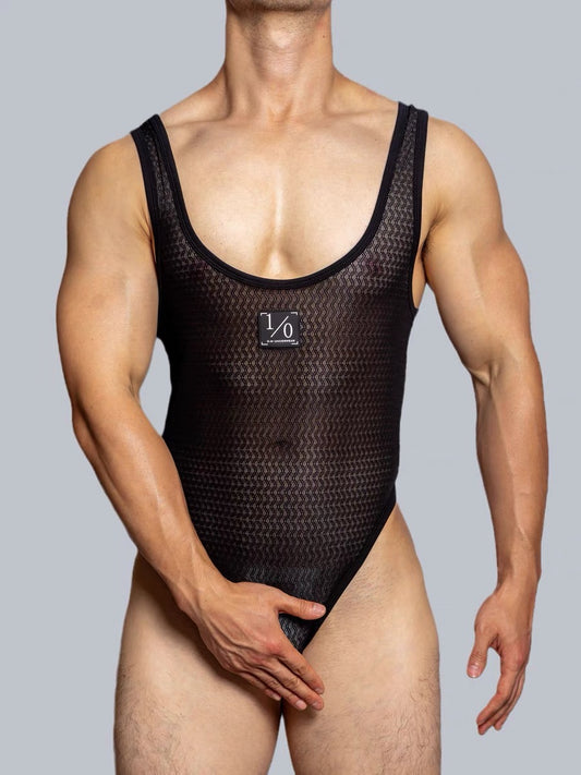 DM MEN’S BODY SCULPTING LACE BODYSUIT