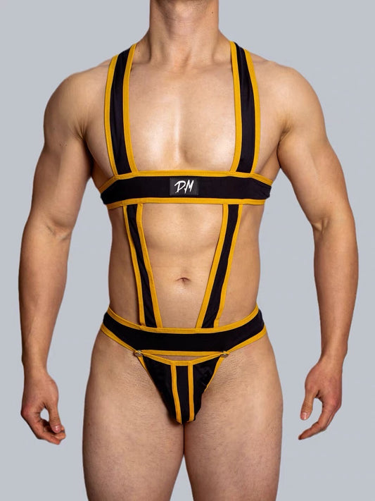 DM MEN’S CLASSIC STRAPPED BODYSUIT