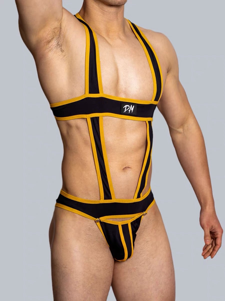 DM MEN’S CLASSIC STRAPPED BODYSUIT