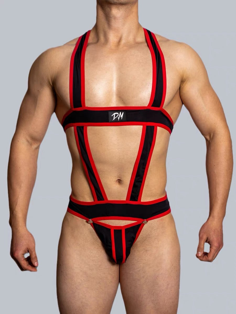 DM MEN’S CLASSIC STRAPPED BODYSUIT