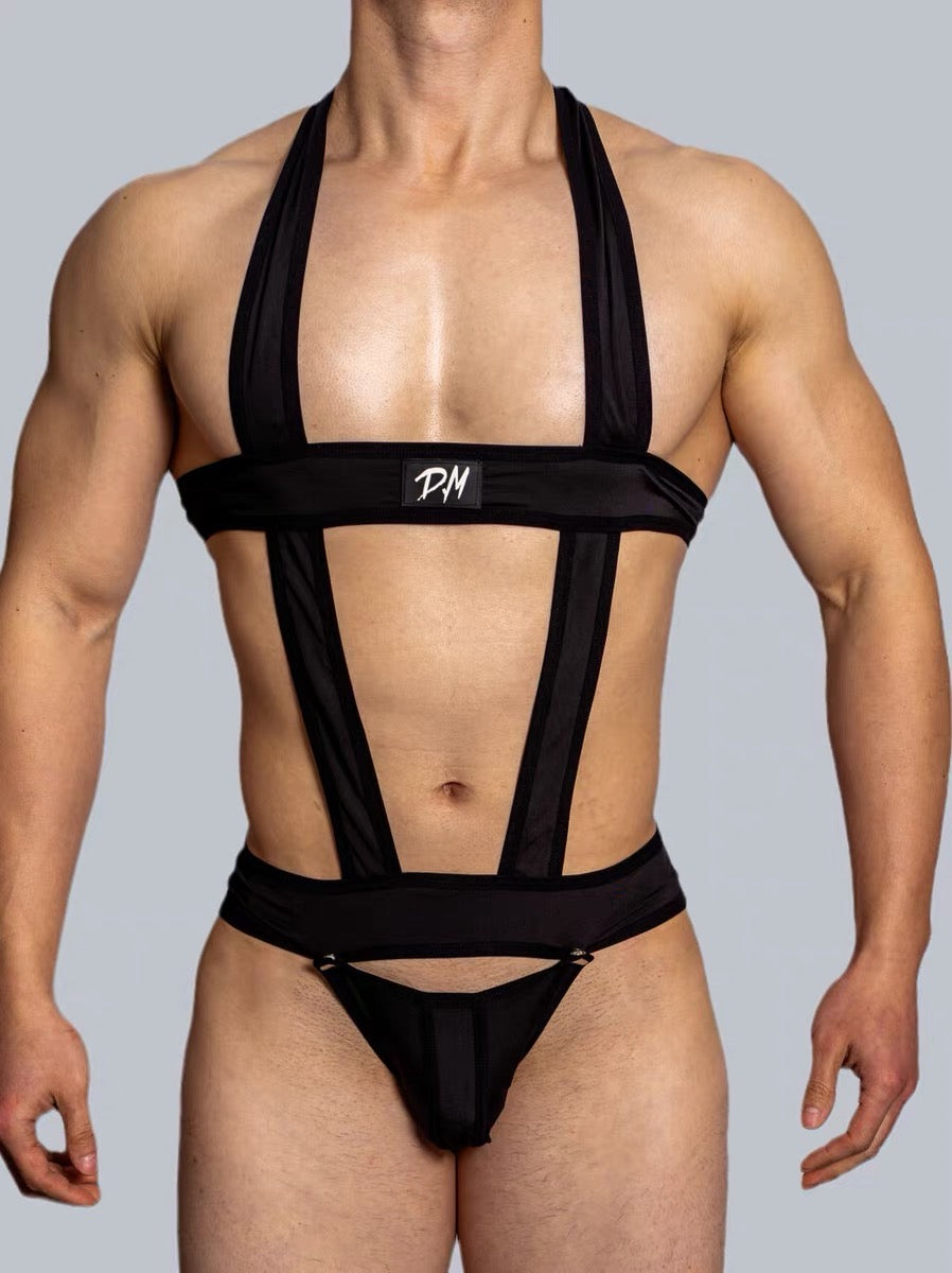 DM MEN’S CLASSIC STRAPPED BODYSUIT