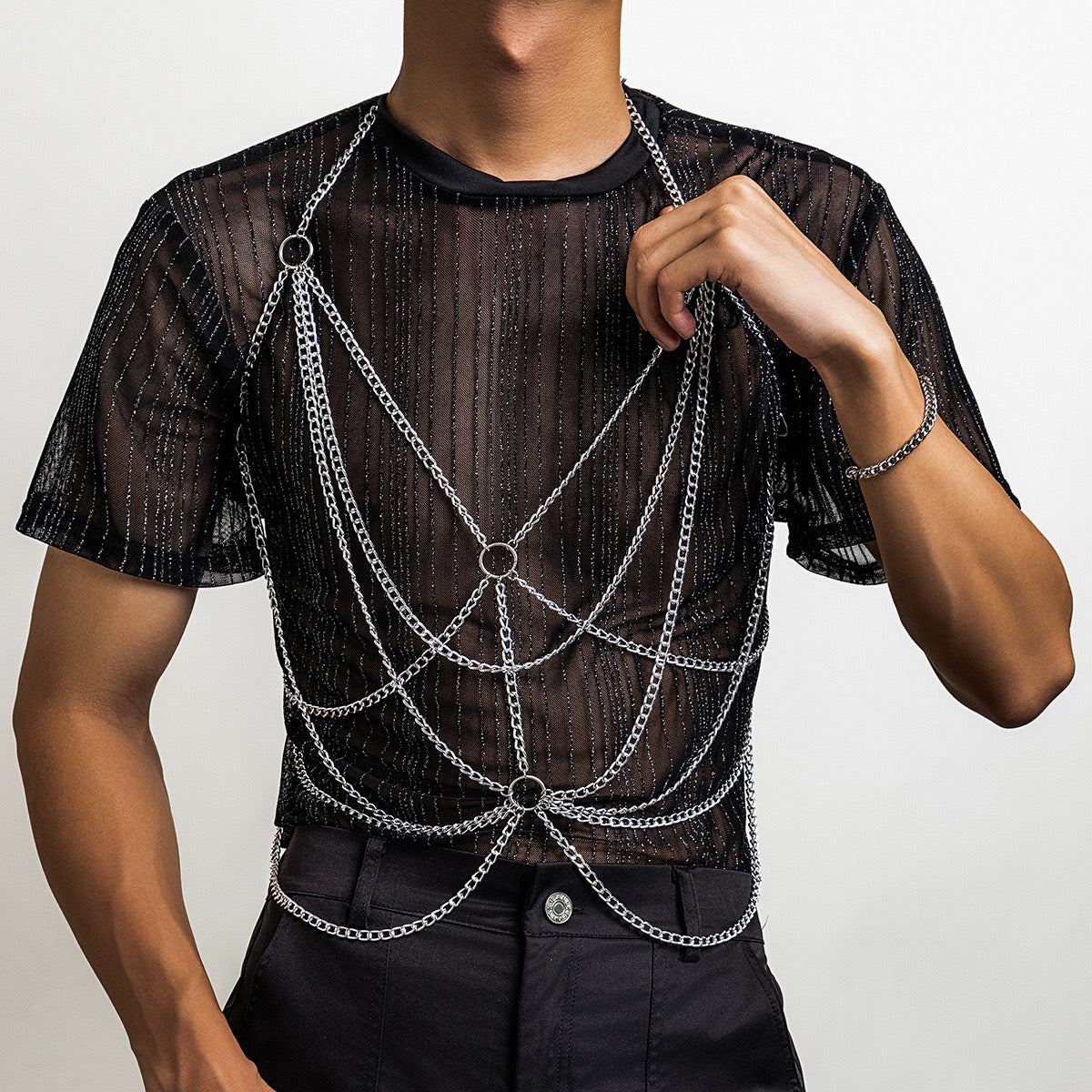 MEN’S DESIGNER BODY CHAIN HARNESS