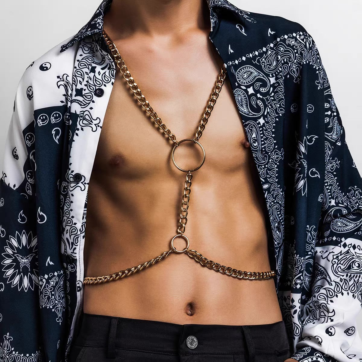 MEN’S DESIGNER BODY CHAIN HARNESS
