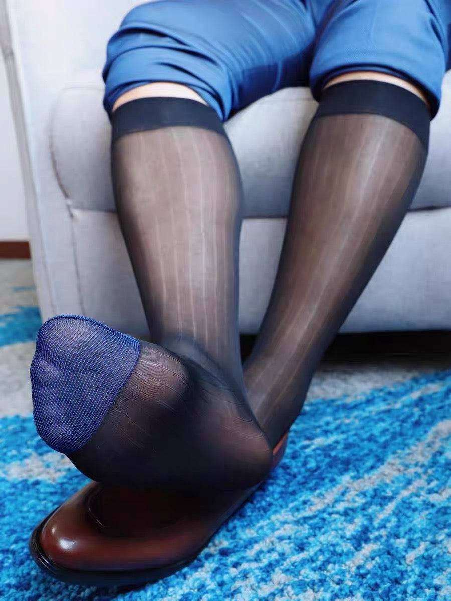 MEN’S WIDE STRIPED BUSINESS SOCKS
