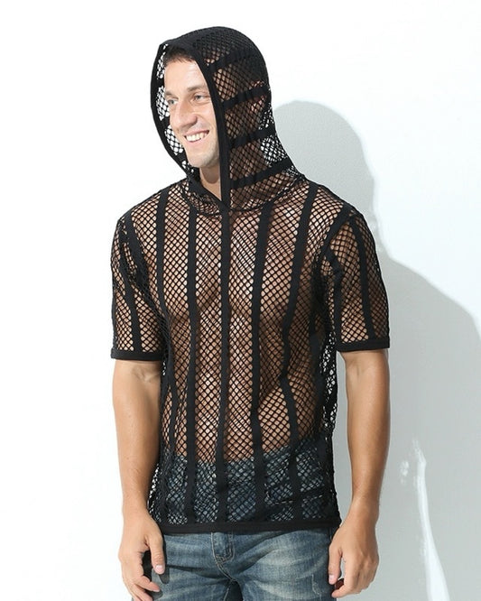 FKZ MEN’S FISHNET MESH HOODIES